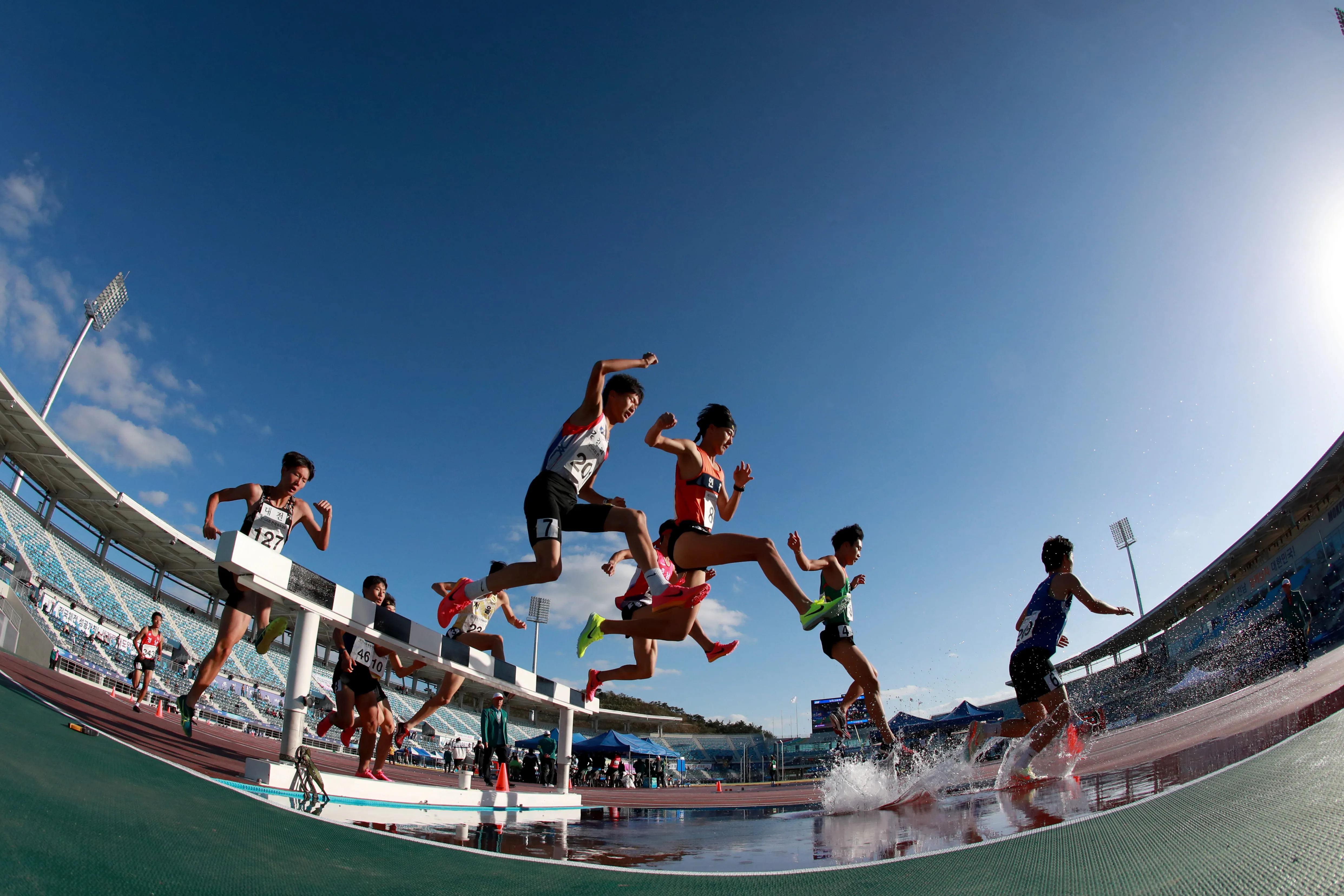 Athletes participating in the Mayor's Cup